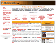 Tablet Screenshot of electricarticles.com